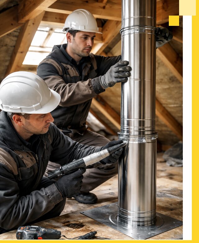 Монтаж дымоходов для каминов в Нижнекамске с гарантией качества