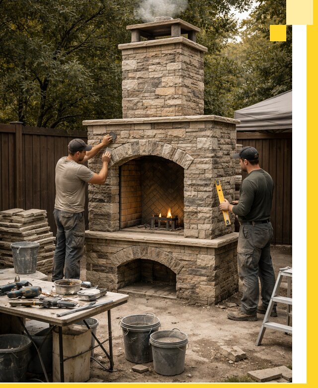 Проектирование и установка уличных каминов в Нижнекамске