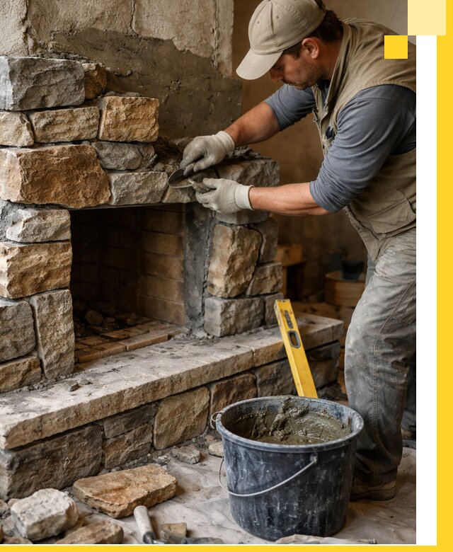 Изготовление и установка каменных каминов под ключ в Нижнекамске