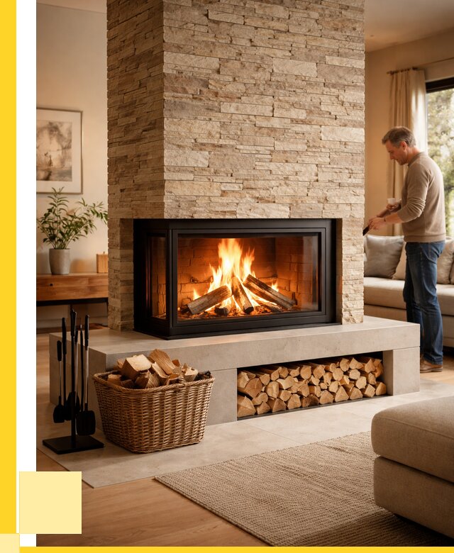 Дровяной камин под ключ в Нижнекамске от 202780 р. | ЭриданНжм