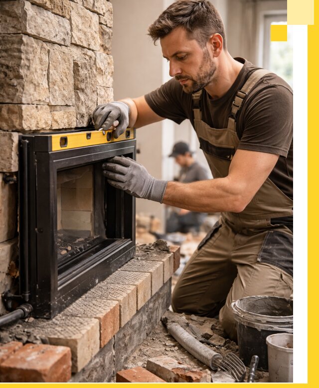 Дровяные камины под ключ в Нижнекамске: монтаж, обустройство