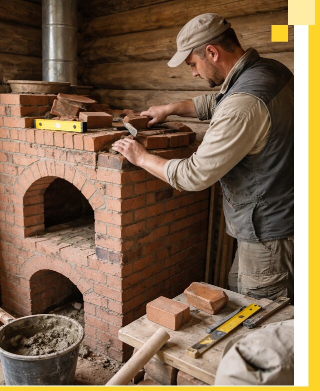 Изготовление и установка русских печей в Нижнекамске под ключ