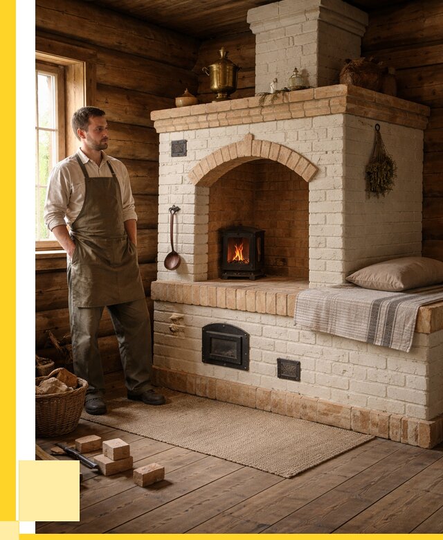 Русские печи с лежанкой под ключ в Нижнекамске от 152085 р. ЭриданНжм