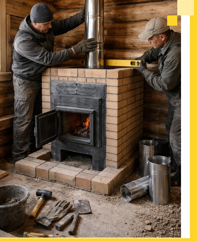 Проектирование, изготовление и установка банных печей в Нижнекамске