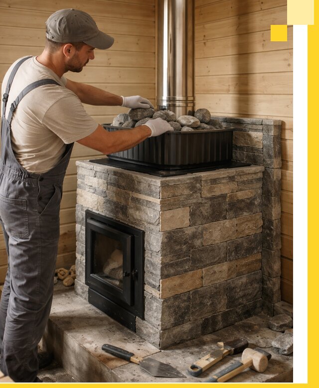 Печи для парной в Нижнекамске, производство, монтаж и обслуживание