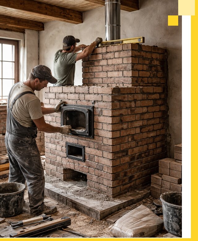 Печи для загородного дома под ключ в Нижнекамске — монтаж и сервис