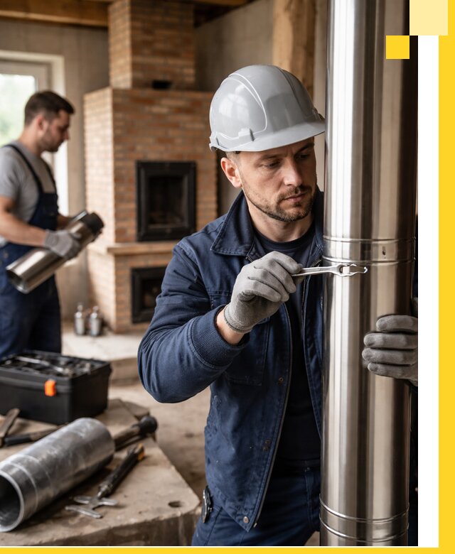 Профессиональный монтаж дымоходов для печей в Нижнекамске