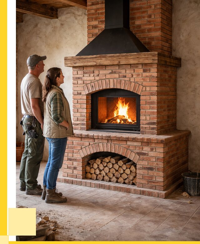 Печи камины из кирпича в Нижнекамске от 121668 р. | ЭриданНжм