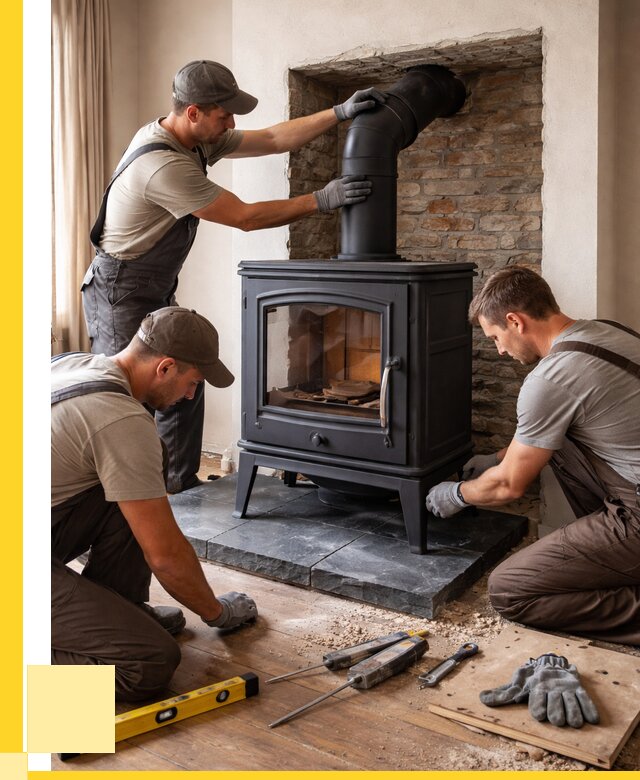 Монтаж печи камина в частном доме в Нижнекамске от 25348 р. | ЭриданНжм