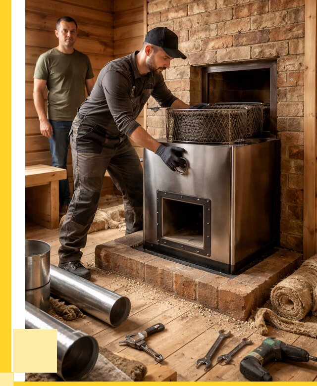 Монтаж банных печей под ключ в Нижнекамске от 18250 р., ЭриданНжм