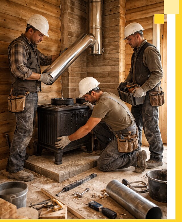 Профессиональный монтаж банных печей и дымоходов в Нижнекамске