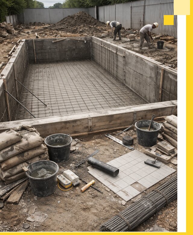 Строительство бассейнов под ключ в Нижнекамске, дизайн и монтаж