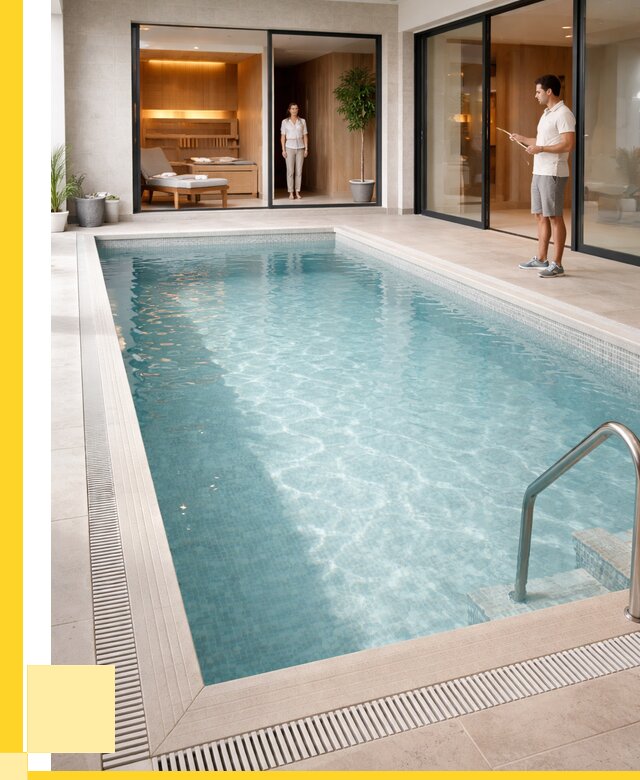 Отделка бассейна пленкой ПВХ в Нижнекамске от 3549 р. - ЭриданНжм