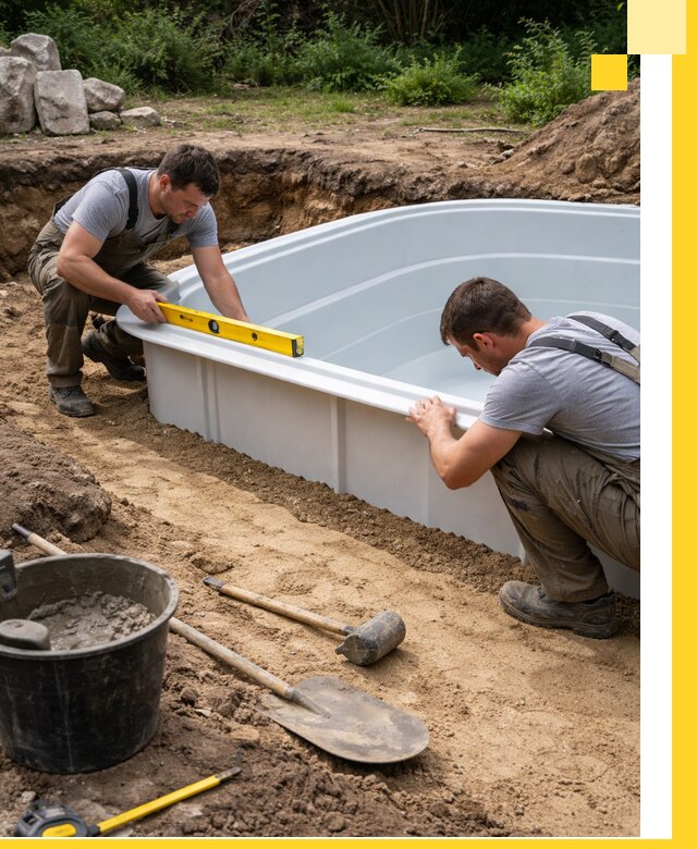 Производство и установка пластиковых бассейнов в Нижнекамске под ключ