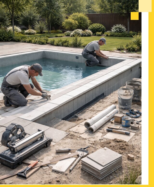 Строительство открытых бассейнов под ключ в Нижнекамске профессионально