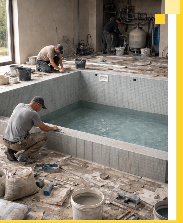 Строительство и монтаж бассейнов в помещении в Нижнекамске