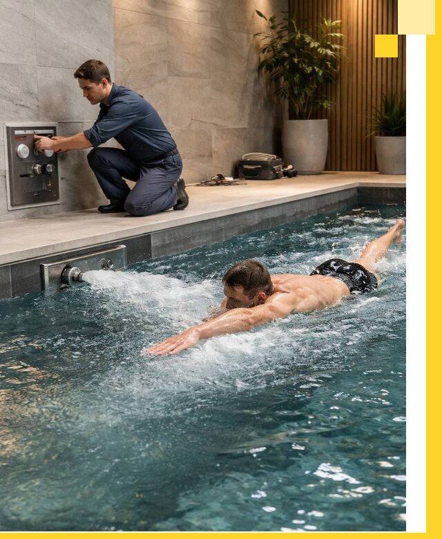 Проектирование и монтаж бассейнов с противотоком в Нижнекамске