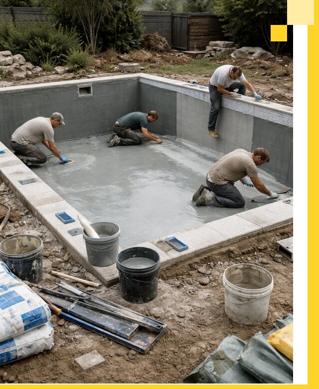 Изготовление и монтаж чаши бассейна под ключ в Нижнекамске