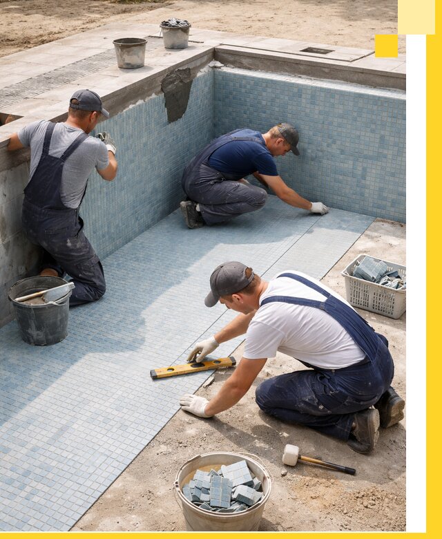 Укладка и установка плитки для бассейнов под ключ в Нижнекамске