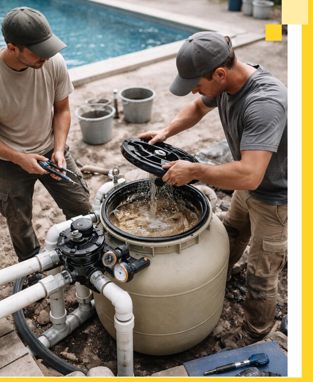 Установка и обслуживание песочных фильтров для бассейнов в Нижнекамске