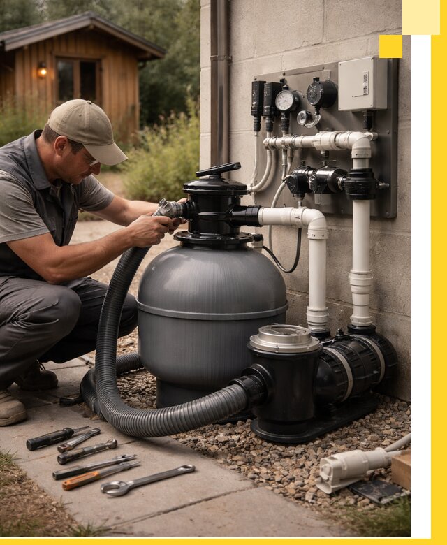 Продажа и монтаж фильтров и насосов для бассейнов в Нижнекамске