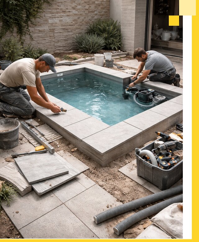 Мини бассейны под ключ в Нижнекамске, дизайн и установка