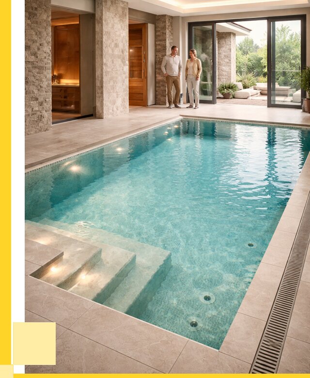 Бассейн во дворе в Нижнекамске: проект, отделка от 1216680 р. | ЭриданНжм