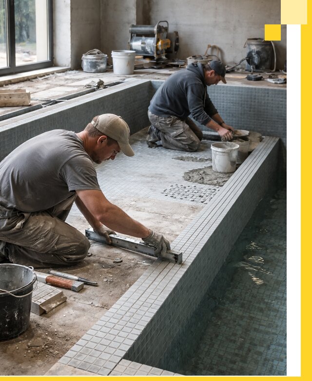 Строительство бассейна в частном доме в Нижнекамске под ключ