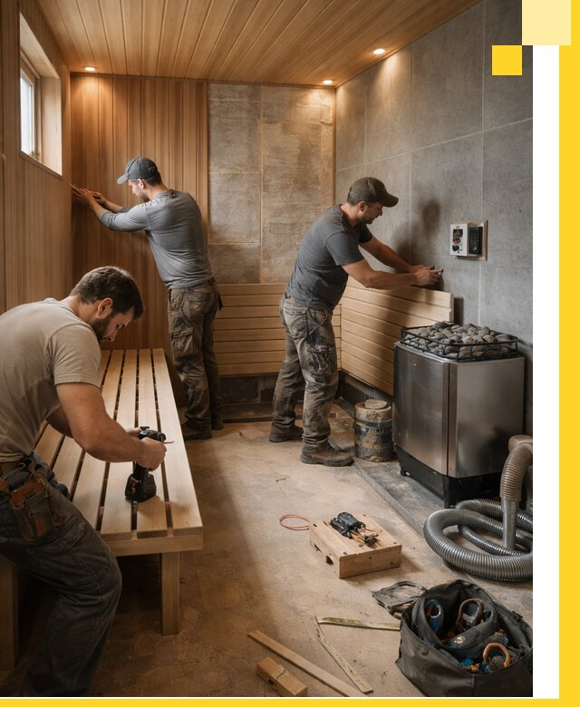 Сауны под ключ в Нижнекамске, проектирование, строительство, отделка