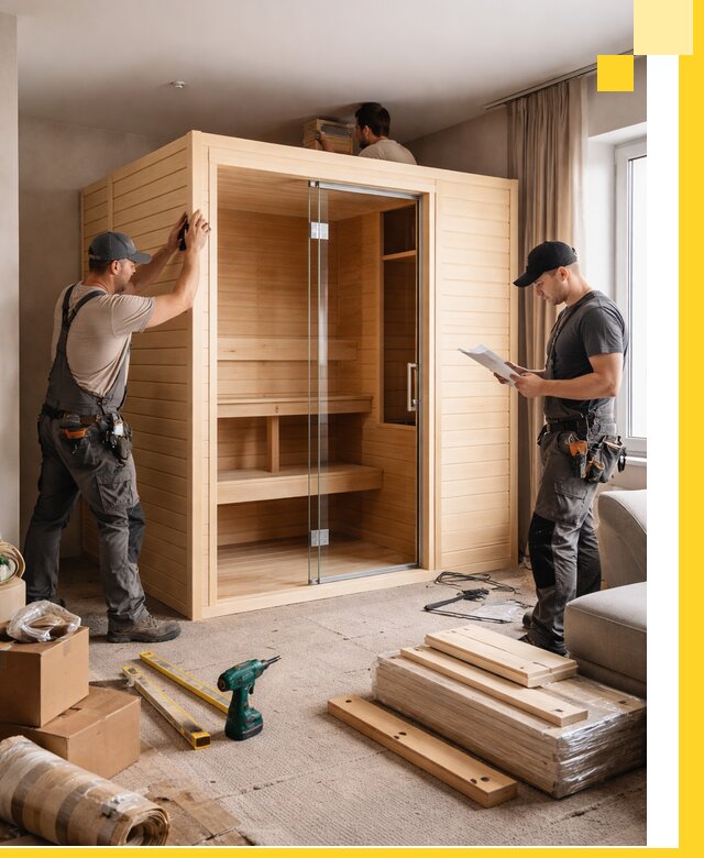 Установка и благоустройство саун в квартире в Нижнекамске