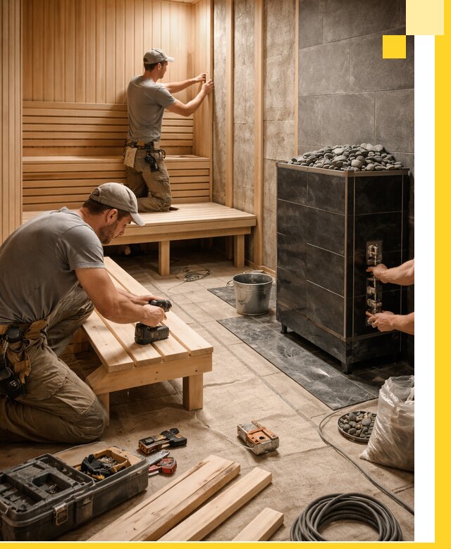 Дизайн и строительство интерьерных саун под ключ в Нижнекамске