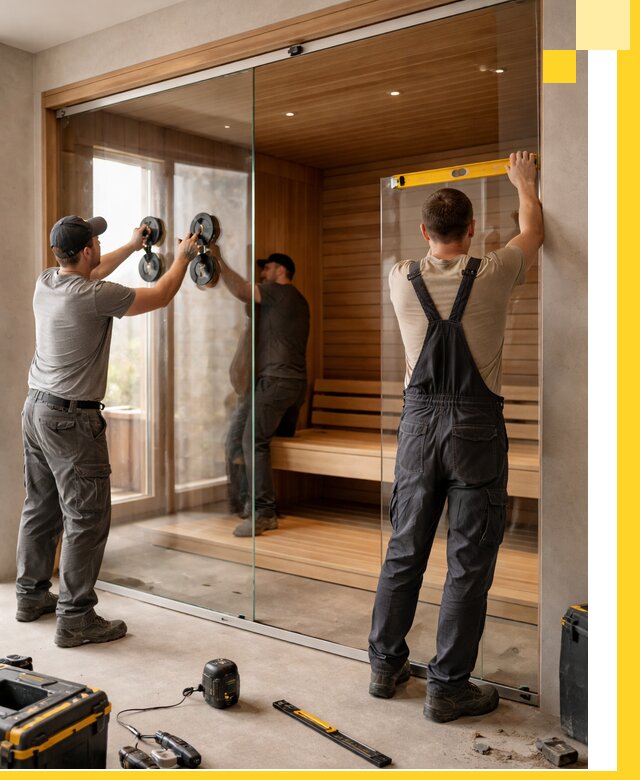 Производство и монтаж стеклянных саун под ключ в Нижнекамске