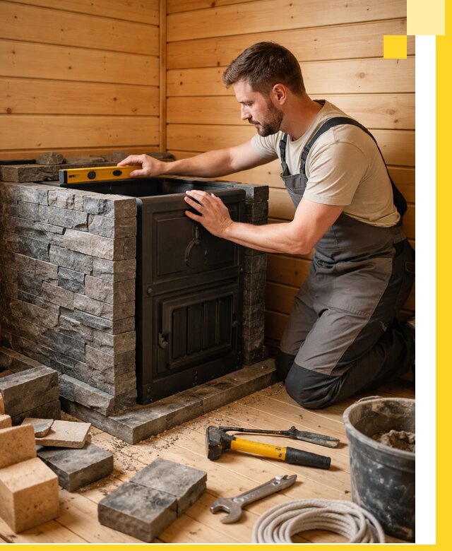 Производство и установка печей для саун под ключ в Нижнекамске