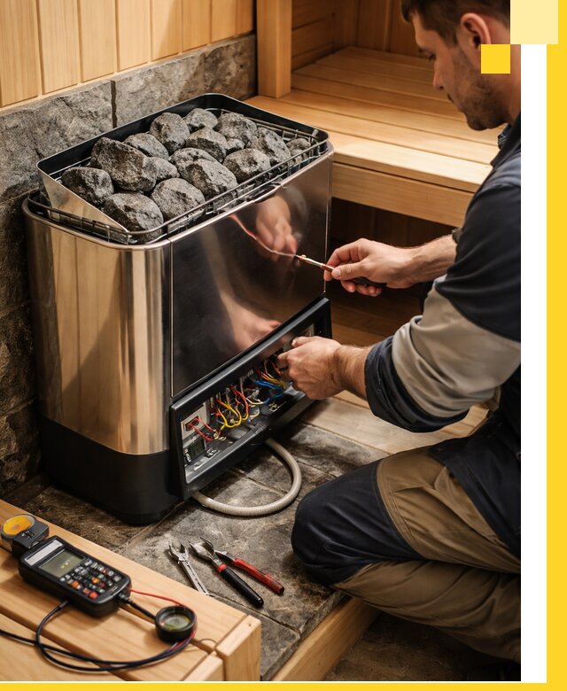 Продажа и установка электрокаменок для саун в Нижнекамске