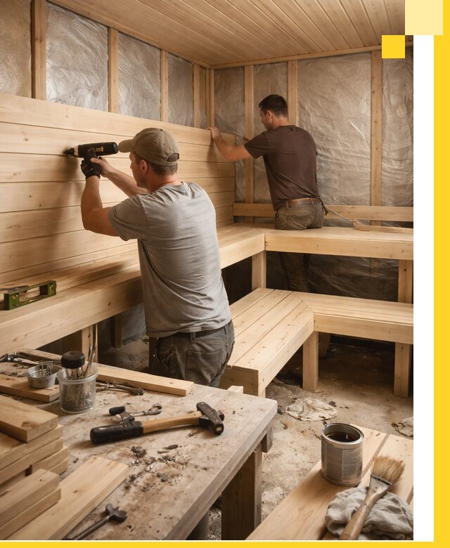 Профессиональная отделка бань и саун под ключ в Нижнекамске