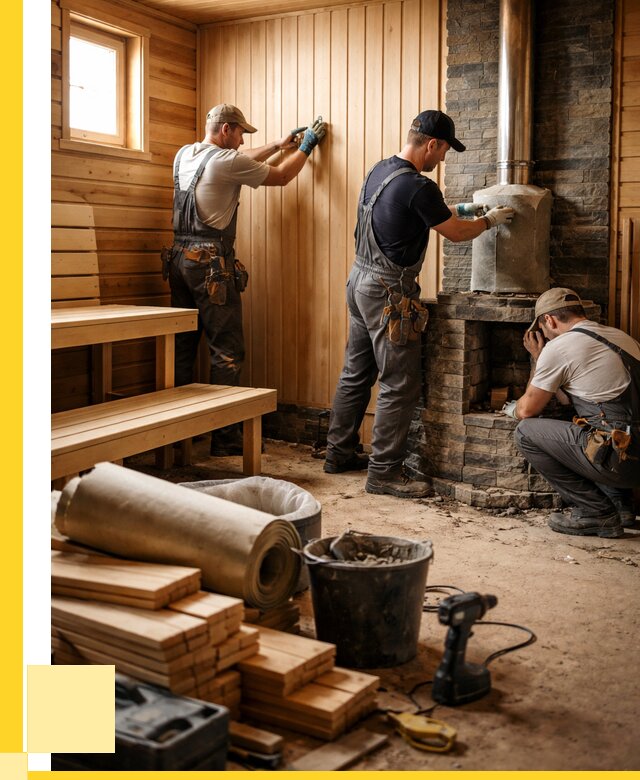 Ремонт бань под ключ в Нижнекамске от 45626 р. | ЭриданНжм