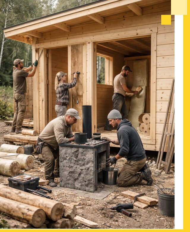 Купить баню под ключ в Нижнекамске строительство монтаж отделка