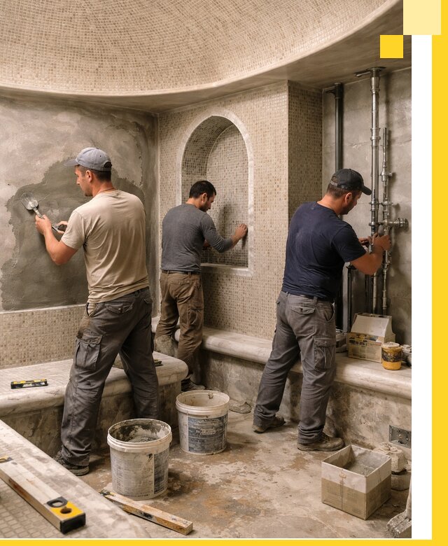 Профессиональный монтаж хамамов под ключ в Нижнекамске с гарантией