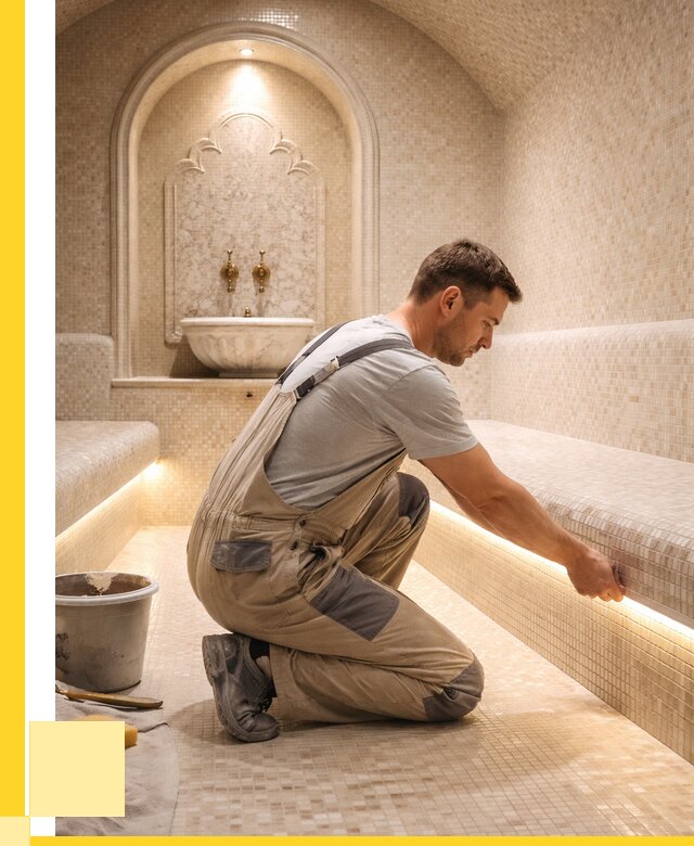 Отделка хамамов под ключ в Нижнекамске от 5576 р. | ЭриданНжм