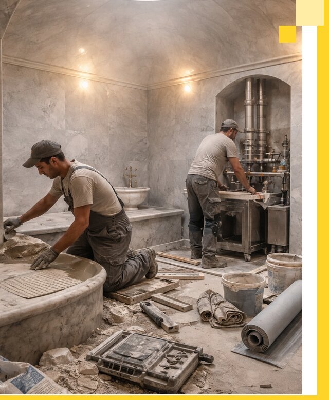 Строительство турецких бань хаммам под ключ в Нижнекамске