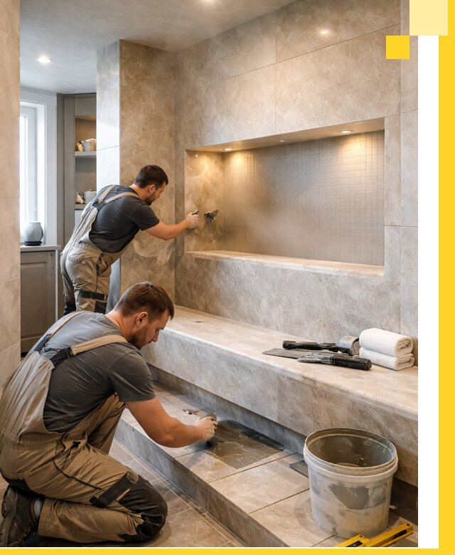 Профессиональное строительство хамама в квартире в Нижнекамске