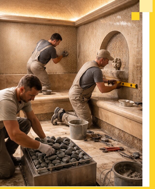 Проектирование и строительство хамама и сауны в Нижнекамске