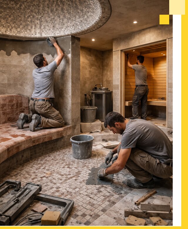 Проект и строительство хамама бани и сауны под ключ в Нижнекамске