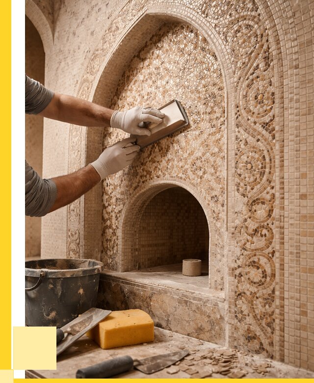 Мозаика для хамама в Нижнекамске под ключ от 5070 р. | ЭриданНжм