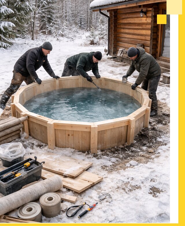 Изготовление и установка ледяных купелей под ключ в Нижнекамске